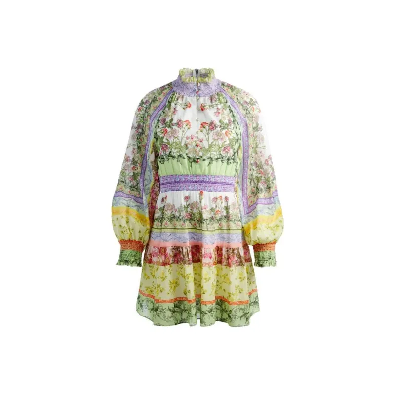 Alice + Olivia Lavinia Blouson-sleeve Minidress-0