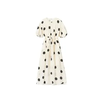 SNOWFORTE Short Sleeved Dresses Women's Polka Dot