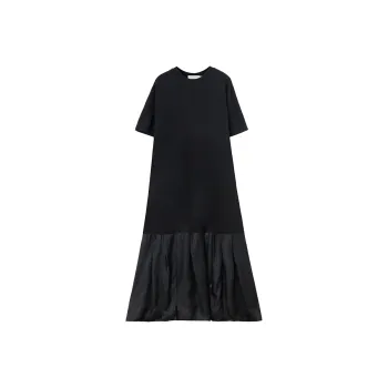 SOON FLOWER Short Sleeved Dress Women's Black