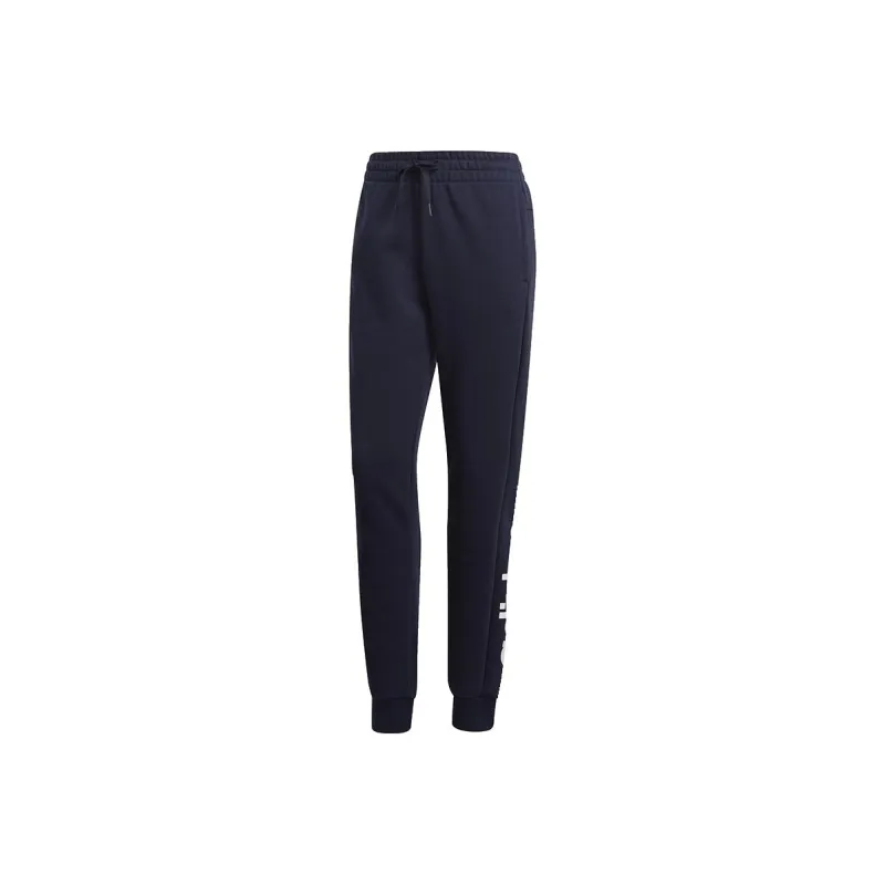 Adidas Knitted Sports Pants Women's Navy Blue-0