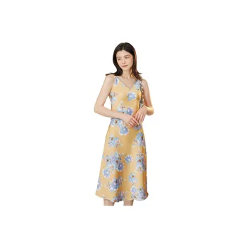BBLLUUEE Sleeveless Dress Women's Gardenia Yellow