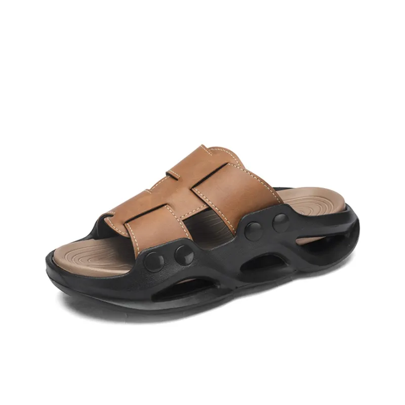 Darcy Sen Slide Slippers Men Khaki/Black/Brown-1