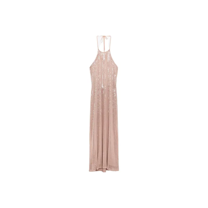 ZARA Sleeveless Dresses Women's Light Pink-0