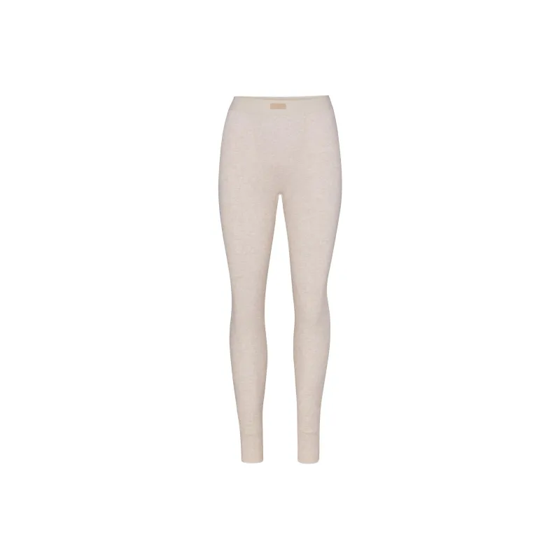 SKIMS Holiday Collection FW24 COTTON RIB LEGGING Leggings Women's HEATHER OATMEAL/Heather Oatmeal-0