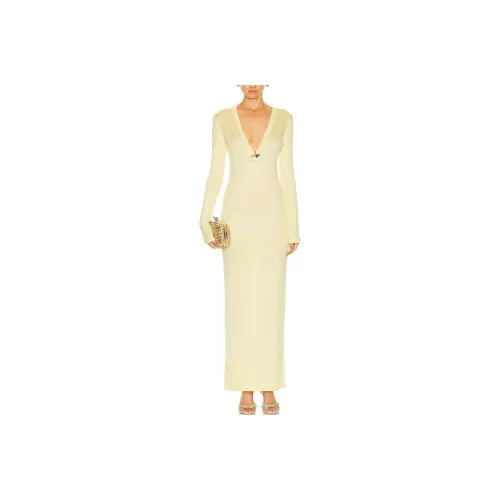 AREA Long-Sleeved Dresses Women's Light Yellow