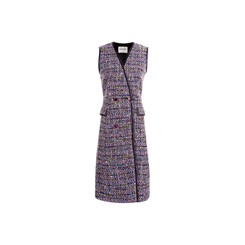 MISSSHINE Sleeveless Dress Women's Purple-0