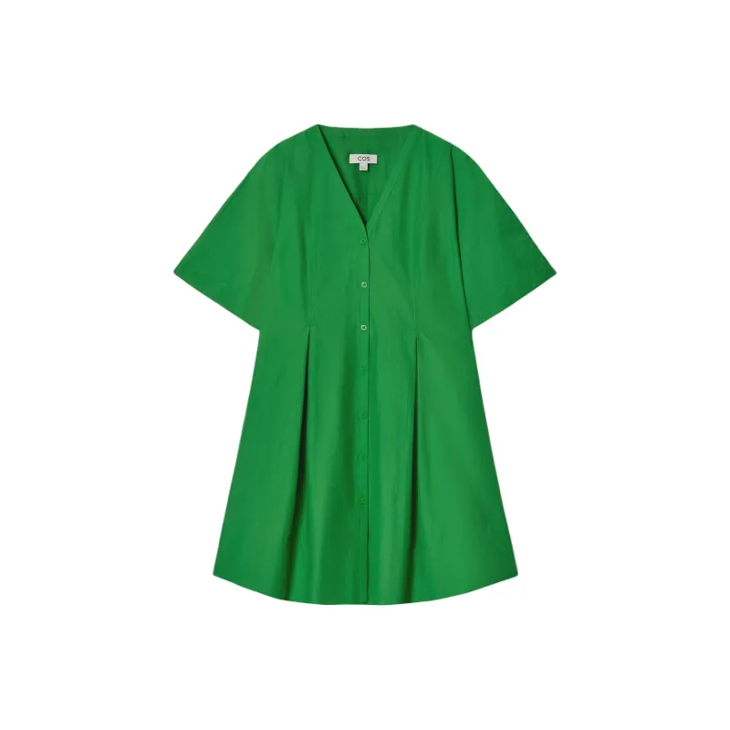 COS Short Sleeved Dress Women's Green-0