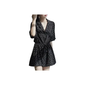 Wbwq Jumpsuit Women's Black With White Dot Color