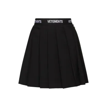 Vetements Casual Short Skirts Women's Black
