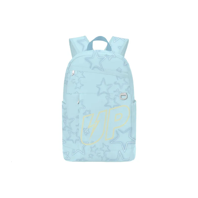 TURN UP Polyester Backpack Unisex Light Blue-0