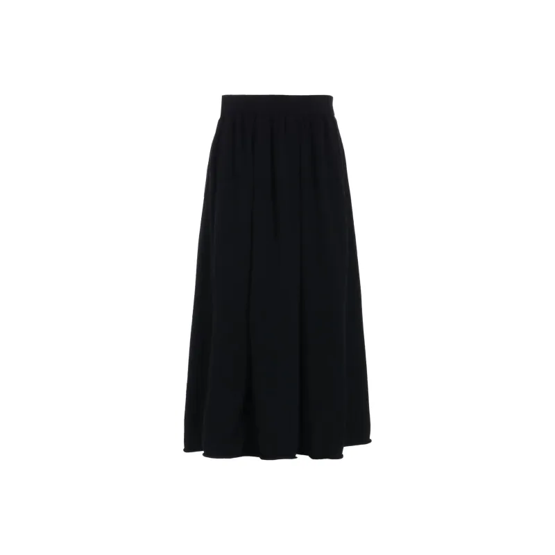 Yohji Yamamoto Y's FW24 Knit Long Skirt Women's Black-0