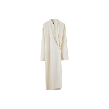 Lemaire Straight Collar Twisted Dress 'Cream'