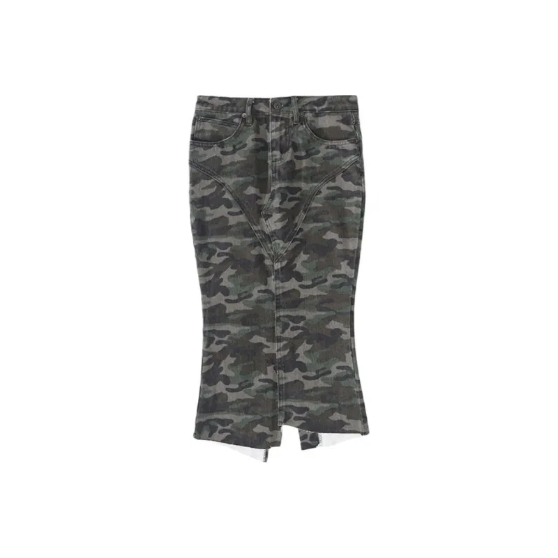 OROI Denim Long Skirt Women's Camouflage-0