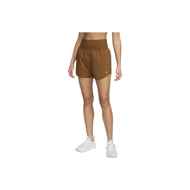 Nike Women's Dri-FIT Ultra High-Waisted 3' Brief-Lined Shorts Casual Shorts Women's Tan-0