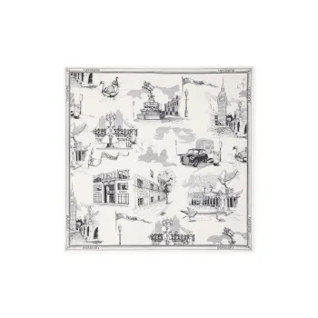 Burberry Silk Scarves Women's White
