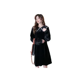 Tonlion Long Sleeved Dresses Women's Black