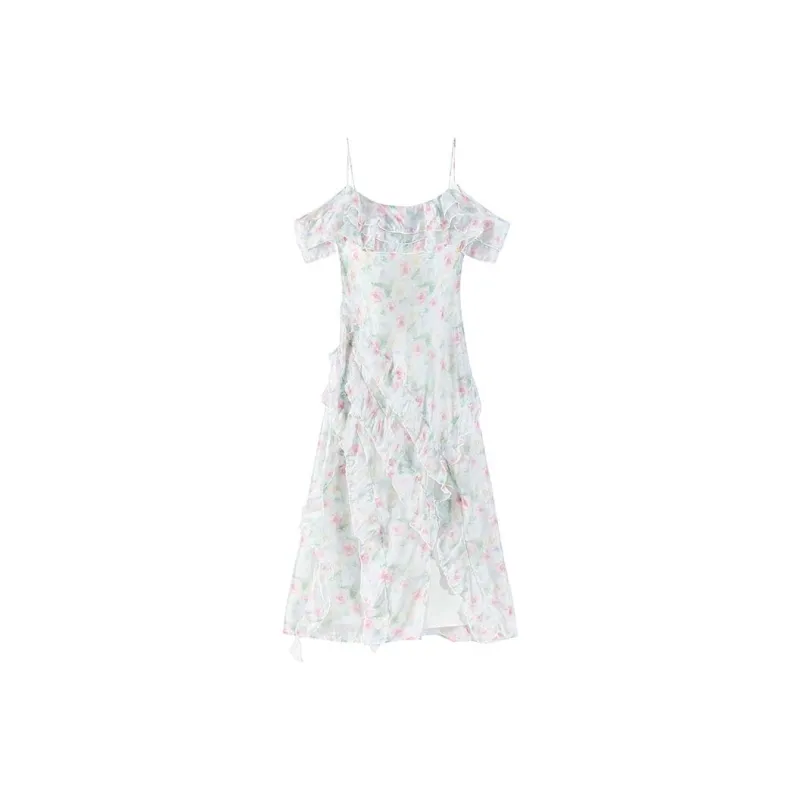 CARIEDO Slip Dresses Women's Camisole Off Shoulder Dress-0