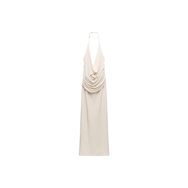 ZARA Slip Dresses Women's Raw White-0