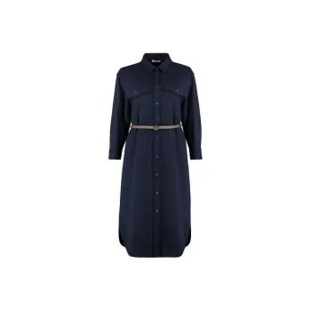 PESERICO Long Sleeved Dress Women's Blue