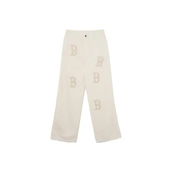 MLB Mega Emblem Jeans Women's Cream