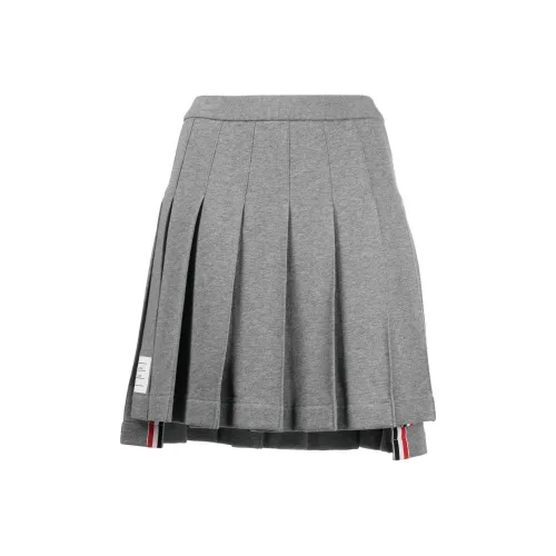 THOM BROWNE Logo Patch Pleated Short Skirt