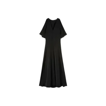 Loro Piana Milena Dress Short Sleeved Dress Women's Black