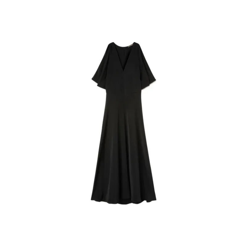 Loro Piana Milena Dress Short Sleeved Dress Women's Black-0
