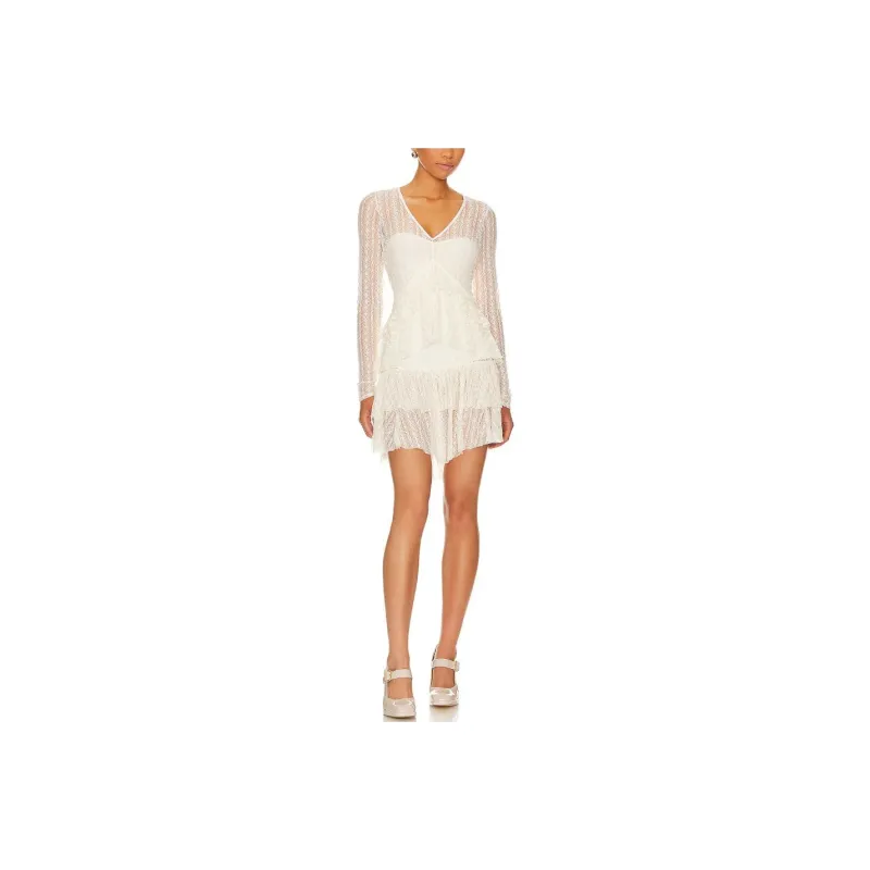 LOVESHACKFANCY Long-Sleeved Dresses Women's White-0