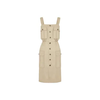 SAINT LAURENT Slip Dresses Women's Light Umber