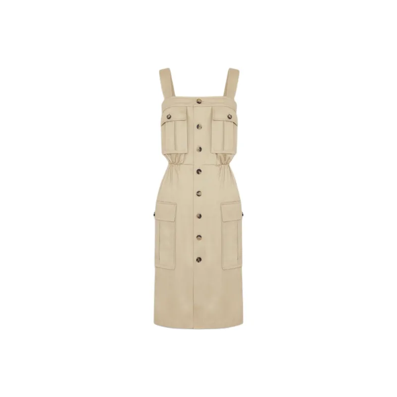 SAINT LAURENT Slip Dresses Women's Light Umber-0