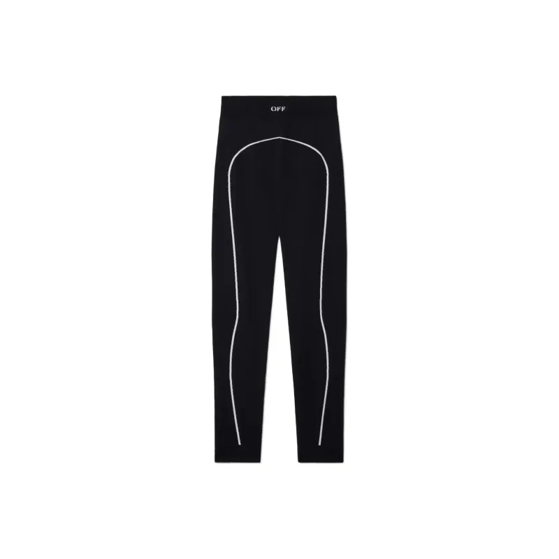OFF WHITE Off Stamp Seamless Leggings Black/White-0