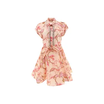 Zimmermann Allover Floral Printed Mini Flared Dress
