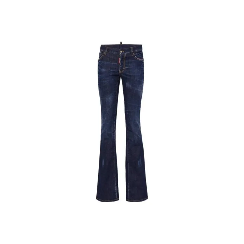 DSQUARED 2 Dark Clean Washed Medium Waist Flare Jeans-0