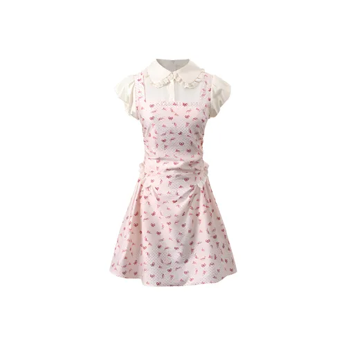 OSQ Short Sleeved Dresses Women's White