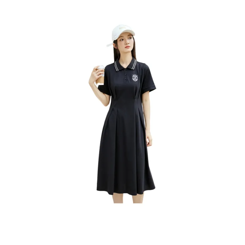 ZIHAN Short Sleeved Dress Women's Black-0