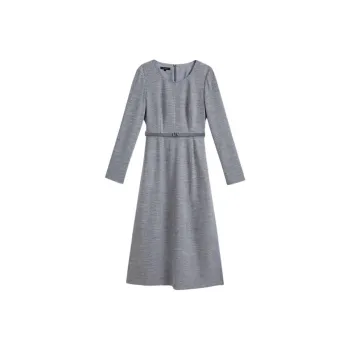 Yiner Long Sleeved Dress Women's Light Gray