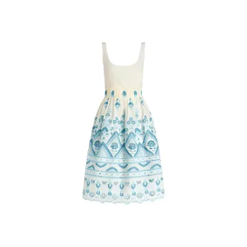ETRO Broderie Anglaise Flared Dress