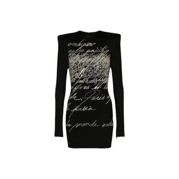 BALMAIN Rhinestone embellished Mini Dress