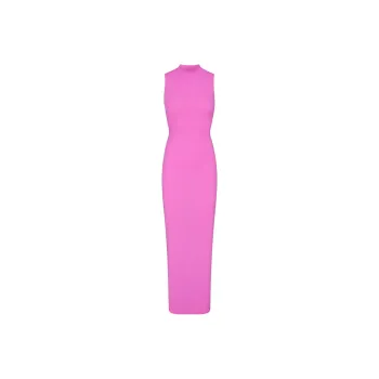 SKIMS FITS EVERYBODY SLEEVELESS MOCK NECK DRESS Sleeveless Dress Women's NEON ORCHID/Neon Orchid