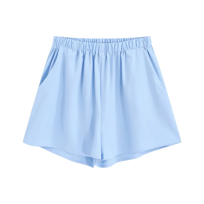 SNZX Casual Shorts Women's Blue-0