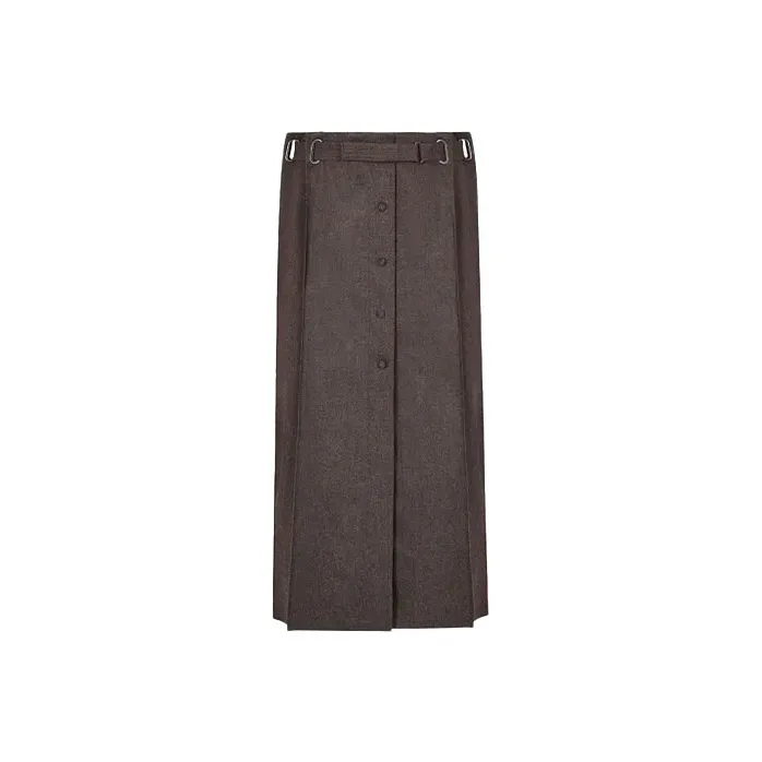 FENDI SS21 Casual Long Skirts Women's Brown-0