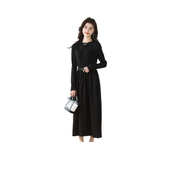 CARBAMMI Long Sleeved Dresses Women's Black