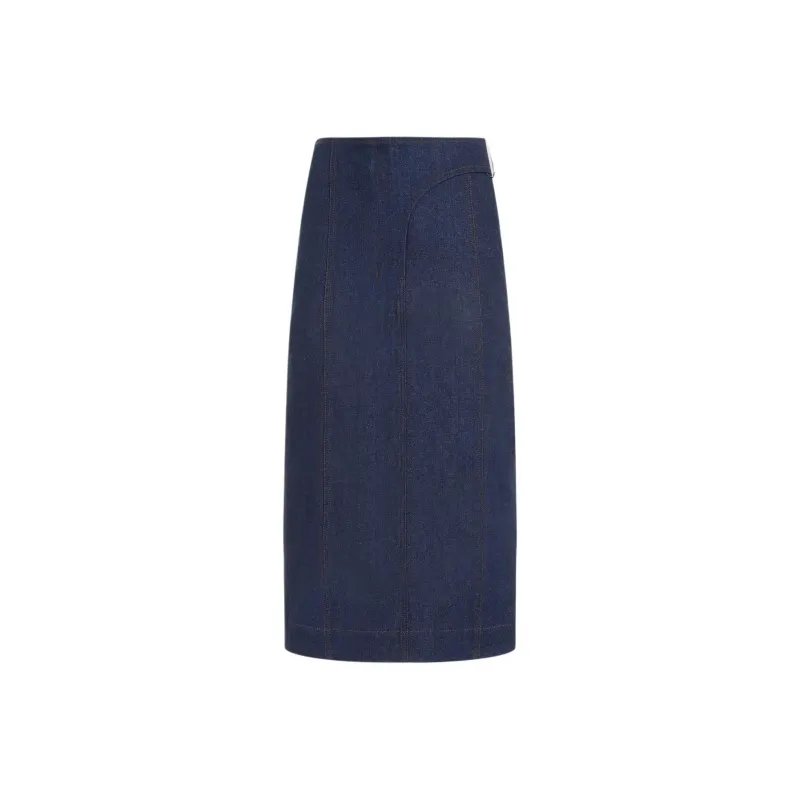 Jacquemus La Jupe De Nimes Obra 'Navy/Brown'-0