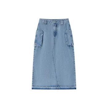 SEM/R Denim Long Skirt Women's Denim Medium Blue