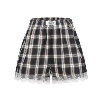 GMETRYART Casual Shorts Women's Navy Blue White