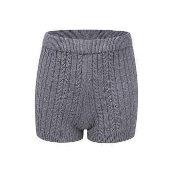 Ariseism Basic Versatile Solid Color Knitted Shorts Fall New Arrival Comfortable Pants Women's