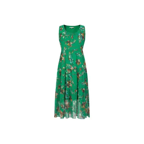 JZ. ANNAKRO Sleeveless Dress Women's Flower Emerald Green