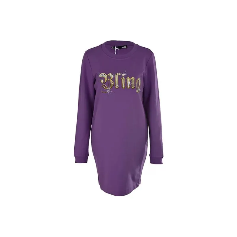 MOSCHINO Long Sleeved Dresses Women's Purple-0