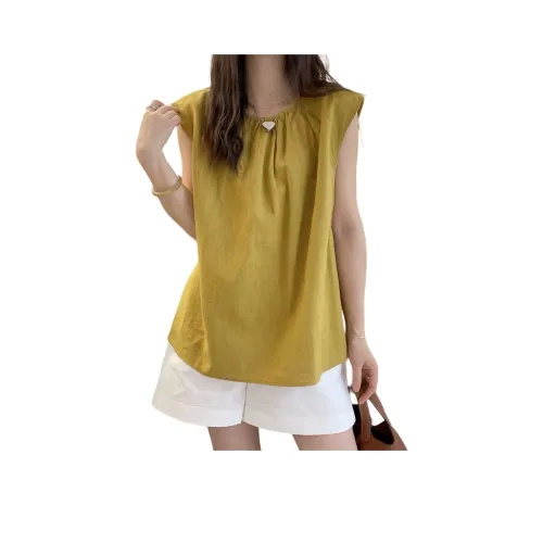 Mu Xiao Xin Shirts Women's Yellow