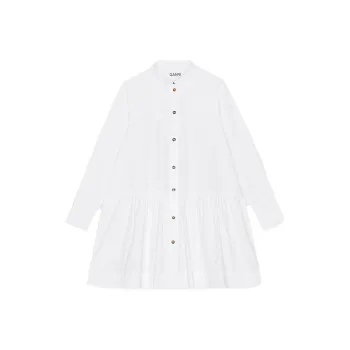 GANNI Seam Detailed Mini Shirt Dress